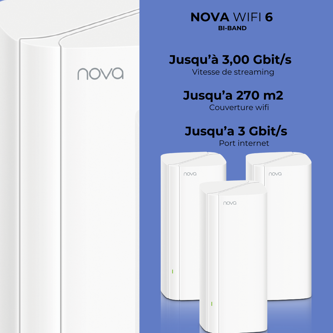 Nova - Système Mesh WiFi 6 Bi-Bande